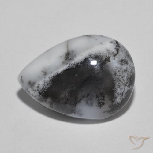 8.67ct Naturel Multicolore Dendritique Agate, En forme de poire, Translucide