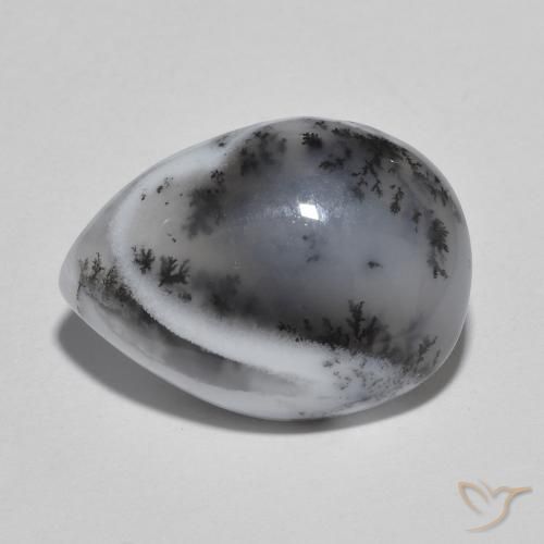 9.59ct Naturel Multicolore Dendritique Agate, En forme de poire, Translucide