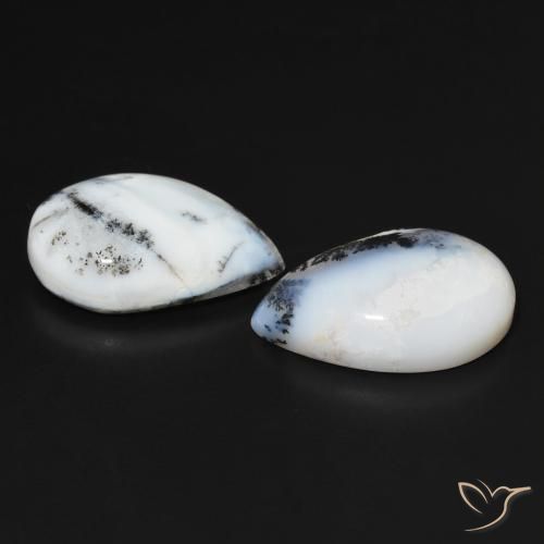 Shop natural 15.54ct Blanc multicolore Dendritique Agate gems, En forme de poire, from Inde at GemSelect. In stock, global shipping!