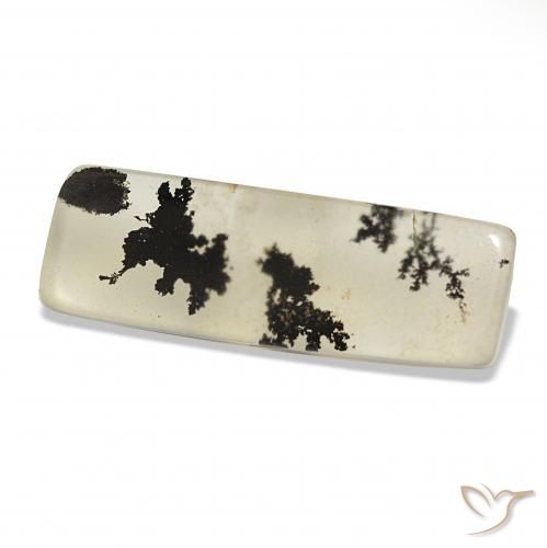 Dendritique Agate Multicolore naturelle Baquette, 6.39 ct, Transparent