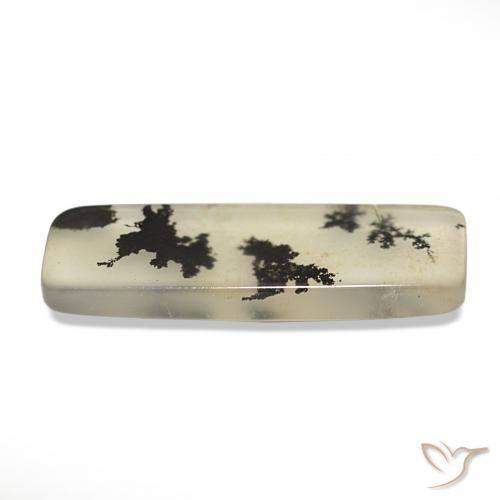 Dendritique Agate Multicolore naturelle Baquette, 6.39 ct, Transparent