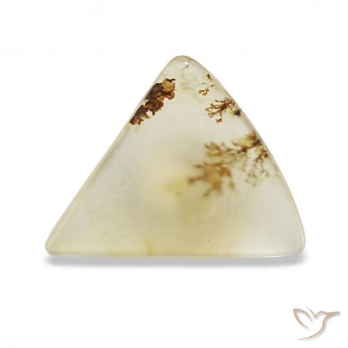 Dendritique Agate Multicolore naturelle Trillion, 2.11 ct, Transparent
