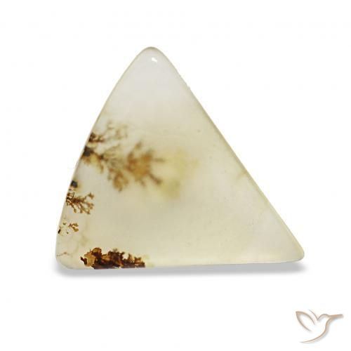 Dendritique Agate Multicolore naturelle Trillion, 2.11 ct, Transparent