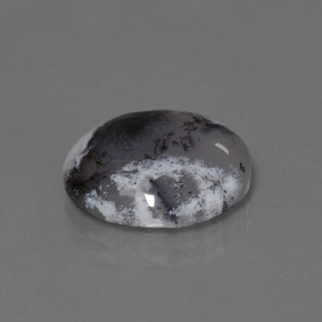 Calcédoine dendritique multicolore naturelle coupe roude, 7,64 ct, translucide