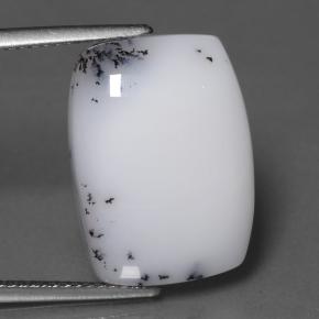 Calcédoine dendritique Multicolore naturelle Coupe coussin, 10.95 ct, Opaque