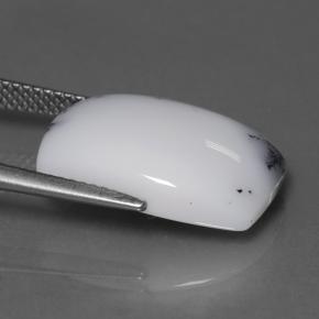 Calcédoine dendritique Multicolore naturelle Coupe coussin, 10.95 ct, Opaque