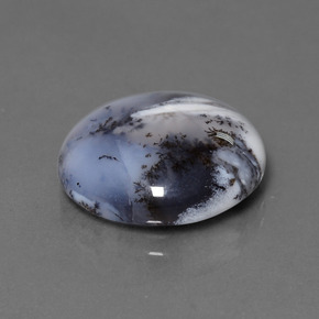 Calcédoine dendritique Multicolore naturelle Coupe roude, 9.98 ct, Translucide
