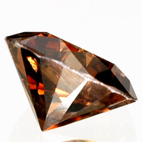 Diamant Orangy Cognac naturelle Coupe roude, 0.62 ct, SI-I1