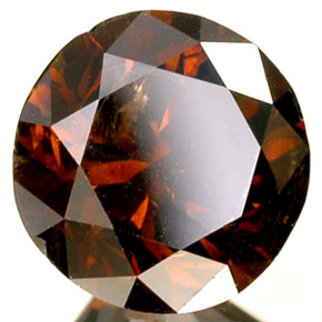 Diamant Orangy Cognac naturelle Coupe roude, 0.85 ct, SI-I1