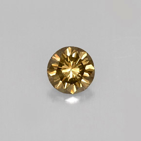 Diamant marron naturelle coupe roude, 0,30 ct, VS