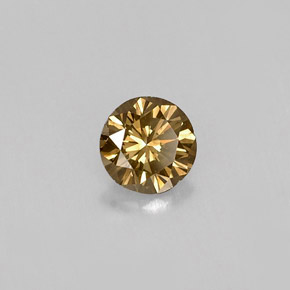 Diamant marron naturelle coupe roude, 0,30 ct, VS