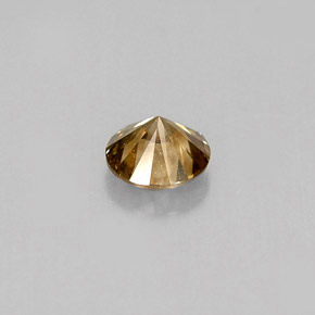 Diamant marron naturelle coupe roude, 0,30 ct, VS