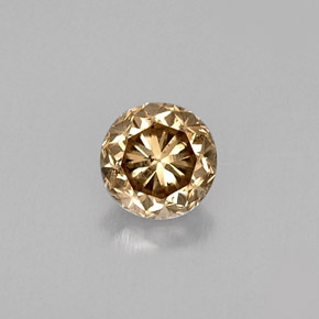 Diamant marron naturelle coupe roude, 0,47 ct, VS