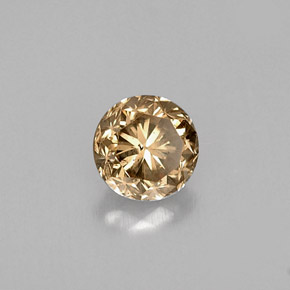 Diamant marron naturelle coupe roude, 0,47 ct, VS