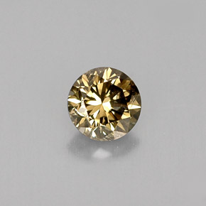 Diamant marron naturelle coupe roude, 0,42 ct, VS