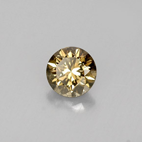 Diamant marron naturelle coupe roude, 0,42 ct, VS