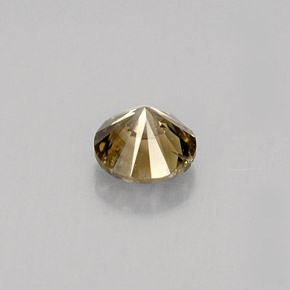 Diamant marron naturelle coupe roude, 0,42 ct, VS