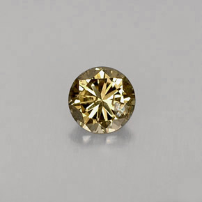 Diamant marron doré naturelle coupe roude, 0,29 ct, SI