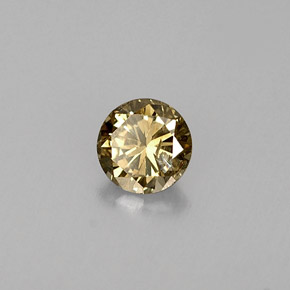 Diamant marron doré naturelle coupe roude, 0,29 ct, SI