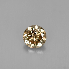 Diamant marron naturelle coupe roude, 0,44 ct, SI