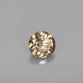 Diamant marron naturelle coupe roude, 0,44 ct, SI