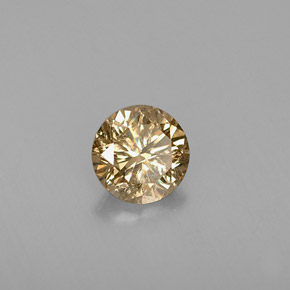 Diamant marron naturelle coupe roude, 0,42 ct, VS-SI