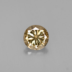 Diamant marron naturelle coupe roude, 0,44 ct, SI