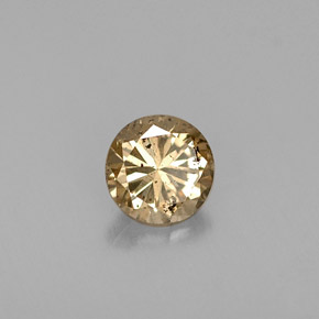 Diamant marron naturelle coupe roude, 0,44 ct, SI