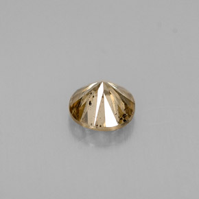Diamant marron naturelle coupe roude, 0,44 ct, SI