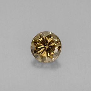 Diamant marron naturelle coupe roude, 0,32 ct, VS-SI