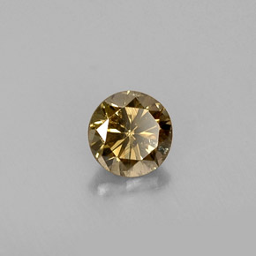 Diamant marron naturelle coupe roude, 0,32 ct, VS-SI