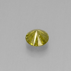 Diamant jaune naturelle coupe roude, 0,17 ct, SI