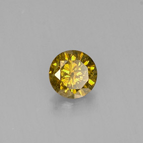 Diamant marron naturelle coupe roude, 0,19 ct, SI