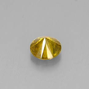 Diamant jaune naturelle coupe roude, 0,20 ct, SI