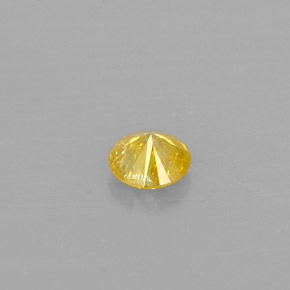 Diamant Jaune naturelle Coupe roude, 0.12 ct, SI-I1