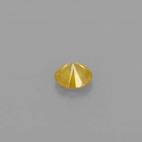 Diamant jaune naturelle coupe roude, 0,10 ct, SI-I1