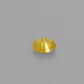 Diamant jaune naturelle coupe roude, 0,11 ct, SI-I1