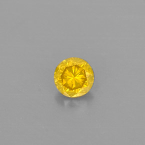 Diamant Jaune naturelle Coupe roude, 0.13 ct, SI-I1