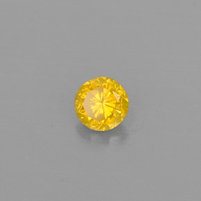 Diamant Jaune naturelle Coupe roude, 0.13 ct, SI-I1