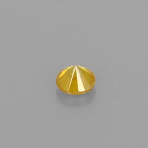 Diamant Jaune naturelle Coupe roude, 0.13 ct, SI-I1