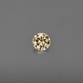 Diamant jaune naturelle coupe roude, 0,13 ct, VS