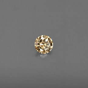 Diamant jaune naturelle coupe roude, 0,13 ct, VS