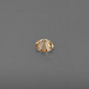 Diamant jaune naturelle coupe roude, 0,13 ct, VS