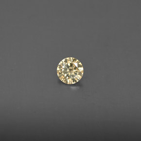 Diamant jaune naturelle coupe roude, 0,14 ct, VS