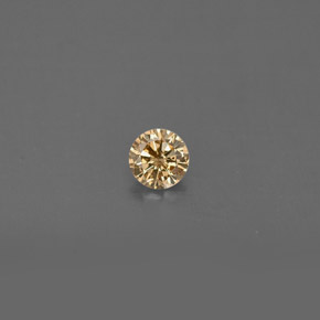 Diamant Champagne naturelle Coupe roude, 0.15 ct, VS