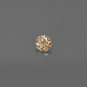 Diamant Champagne naturelle Coupe roude, 0.15 ct, VS