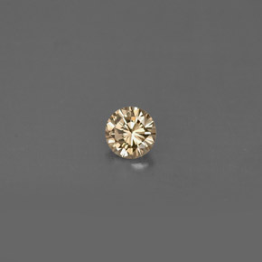 Diamant jaune naturelle coupe roude, 0,17 ct, VVS-VS