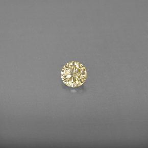 Diamant jaune naturelle coupe roude, 0,18 ct, VS