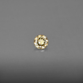 Diamant jaune naturelle coupe roude, 0,17 ct, VS