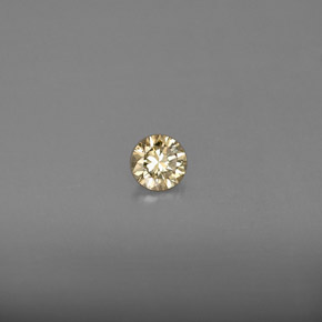 Diamant jaune naturelle coupe roude, 0,17 ct, VS
